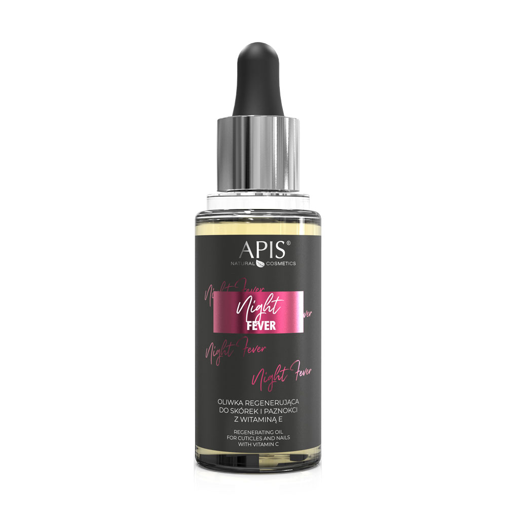 Олія для кутикули та нігтів Apis Natural Cosmetics Night Fever Regenerating Oil For Cuticles &amp; Nails з вітаміном Е, 30 мл
